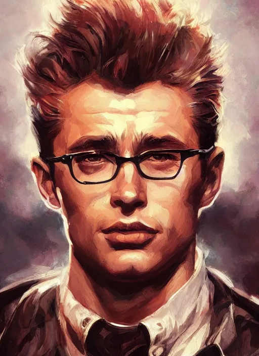 Image similar to Portrait James Dean, marvel comics, dark, intricate, highly detailed, smooth, artstation, digital illustration by Ruan Jia and Mandy Jurgens and Artgerm and Wayne Barlowe and Greg Rutkowski and Frank Frazetta