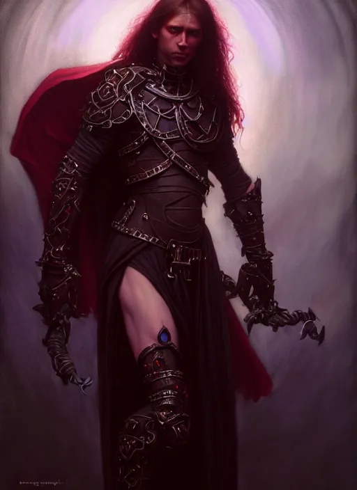 Prompt: male necromancer, full body, hyper realistic, extremely detailed, dnd character art portrait, dark fantasy art, intricate fantasy painting, dramatic lighting, vivid colors, deviantart, artstation, by edgar maxence and caravaggio and michael whelan and delacroix.