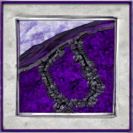Prompt: deep purple and violet mine