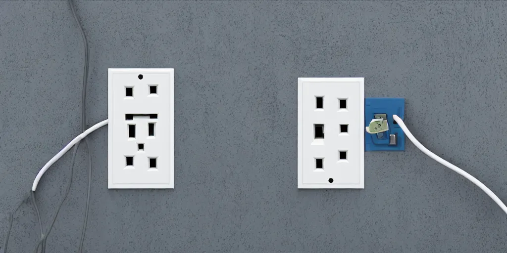 Prompt: plug!!!! plugged in socket sparking!!!!!!! electricity wires