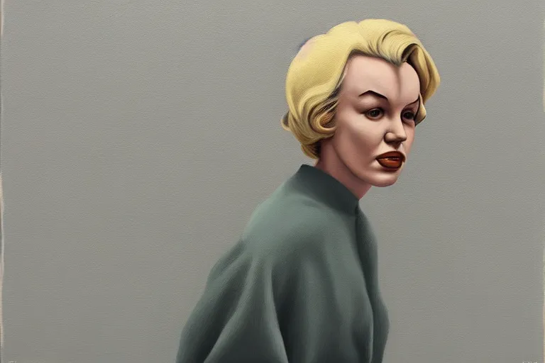 Image similar to portrait of merlyn monroe artwork by tim eitel