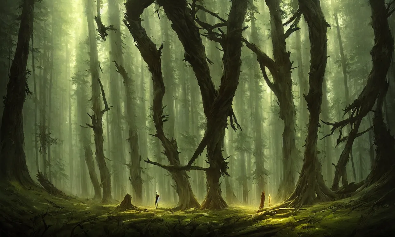 Prompt: Spirit of forest, by Greg Rutkowski