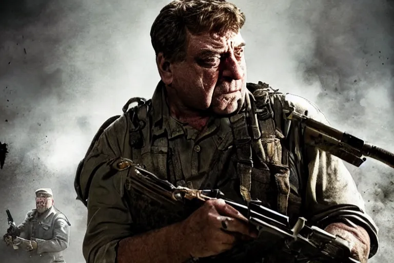 Image similar to john goodman as tank dempsey from call of duty zombies