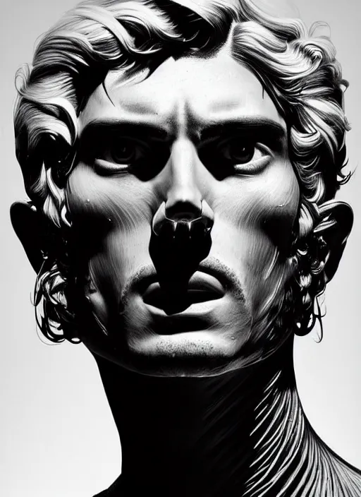 Image similar to a highly detailed long shot photo of masculin male face portrait, futurism, rococo cyber neon lighting, detailed futuristic fibonacci jewelry, profile posing, hyper photorealistic, crispy quality, digital photography, trending in pinterest, cinematic, 4 k ultra hd, art by pascal blanche, art by greg rutkowski, art by artgerm,