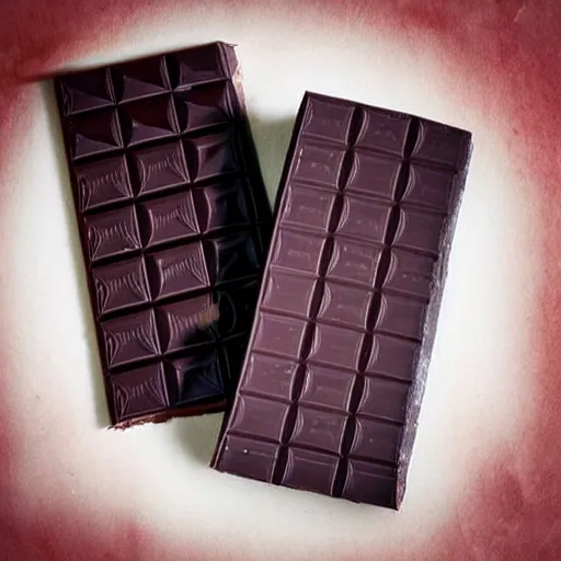 Prompt: dark chocolate bar in shape looks like till lindemann made of dark chocolate