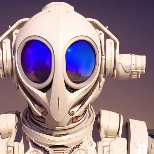 Image similar to photography portrait of a white futuristic steampunk space builder suit armor, in an colorful alien planet, ultra detail, beautiful light, high detail, 8 k, f / 2. 8, octane render