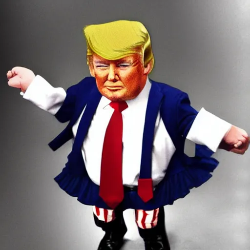 Image similar to donald trump in a tutu,