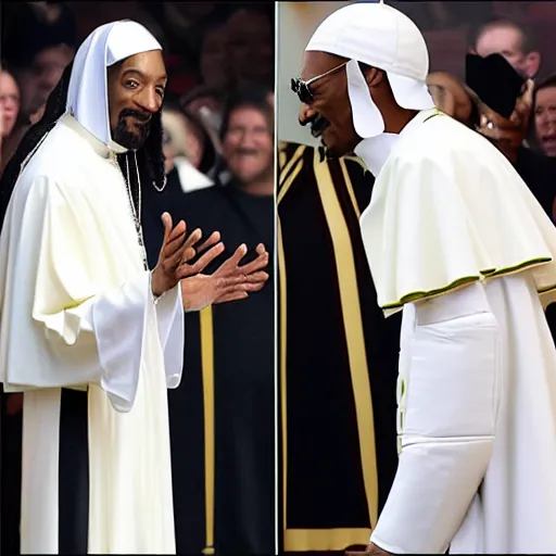 Image similar to Snoop Dogg as pope