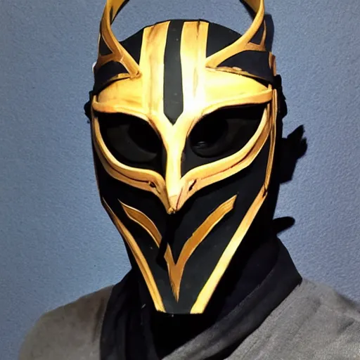 Prompt: corvo attano in mask