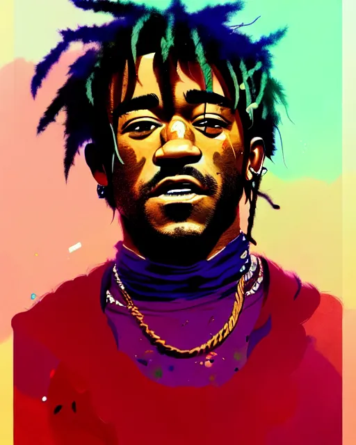 Image similar to a ultradetailed beautiful panting of lil uzi vert, by conrad roset, greg rutkowski and makoto shinkai, trending on artstation