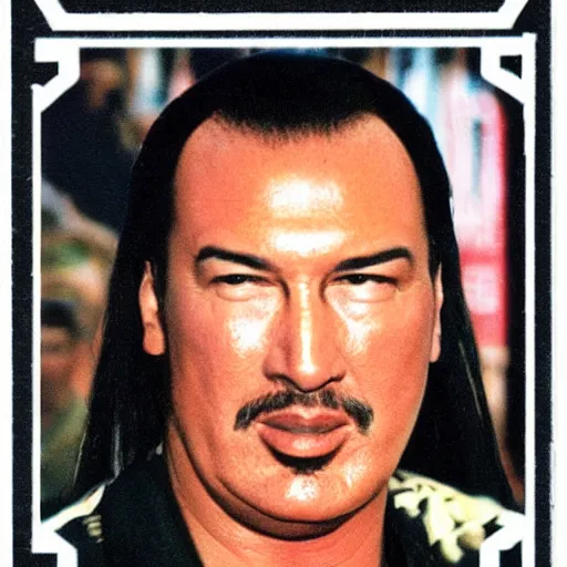 Image similar to Steven Seagal trading card
