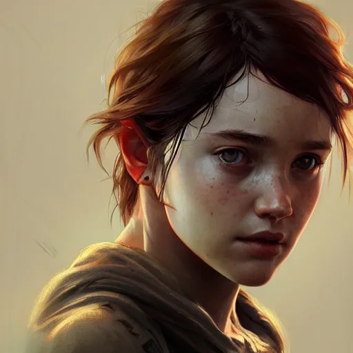 Sarah from TLOU, highly detailed, digital painting,, Stable Diffusion