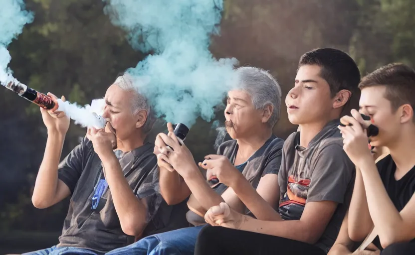 Image similar to vaping with seniors