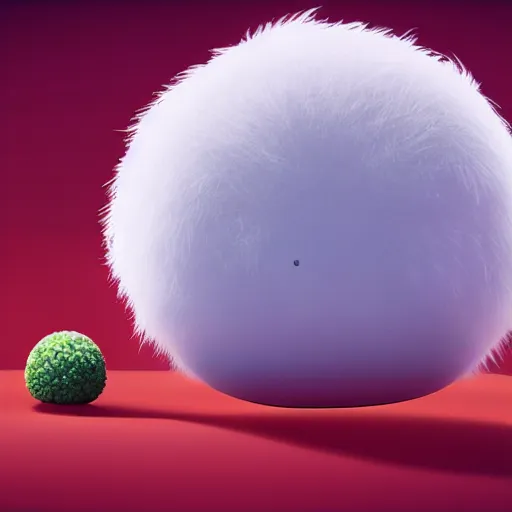 Prompt: portrait of a mochi snowball character with cannabis inside. octane 8 k cute 4 k render by eyvind earle