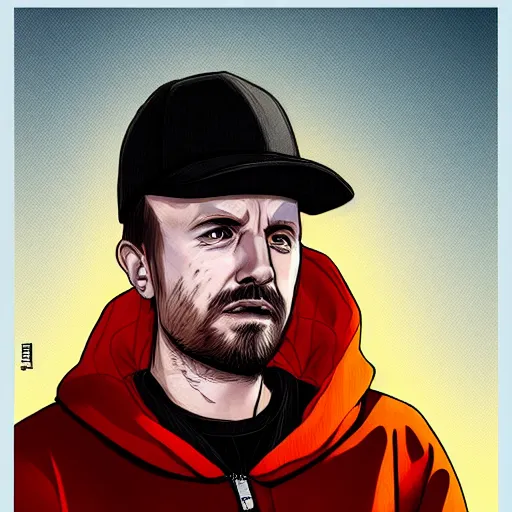 Image similar to portrait of jesse pinkman cosplaying walter white, anime fantasy illustration by tomoyuki yamasaki, kyoto studio, madhouse, ufotable, trending on artstation