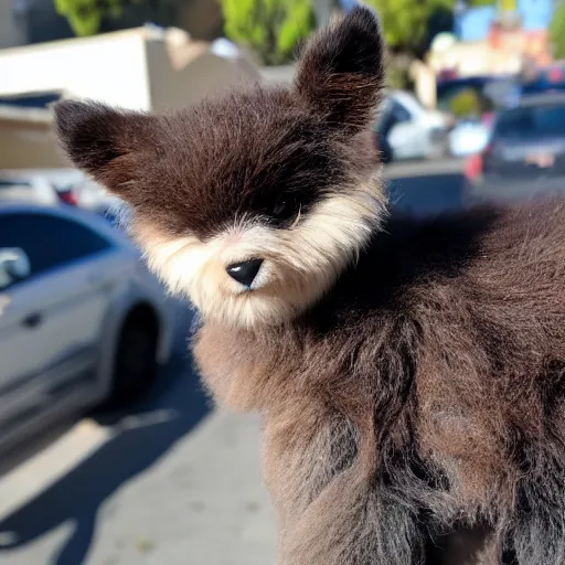 Prompt: LOS ANGELES, CA, USA-SEP 20, 2017: Just one of the most adorable cute fluffy huggable creatures that emerged from the opening of the Hellmouth