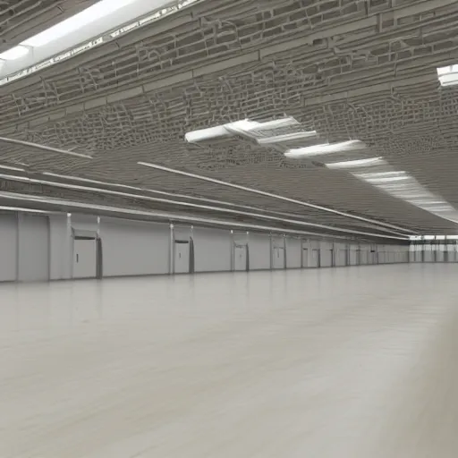 Image similar to large hall in cyber space