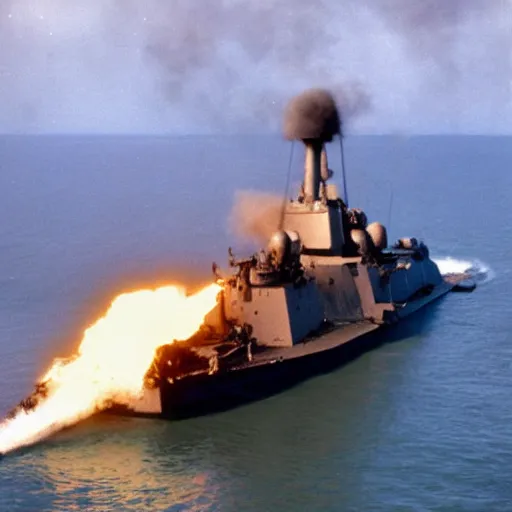 Prompt: color photograph of uss texas bb - 3 5 providing fire support during the normandy beach landings on june 6, 1 9 4 4, photography, imax, cinematic