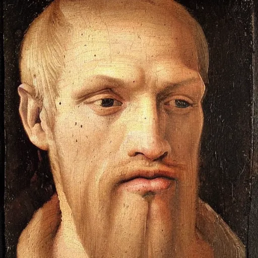 Image similar to A 14th century italian renaissance oil painting of Jerma985, portrait of Jerma985, grainy, realistic, very realistic, hyperrealistic, highly detailed, very detailed, extremely detailed, very neat, very epic, very cool, detailed, trending on artstation