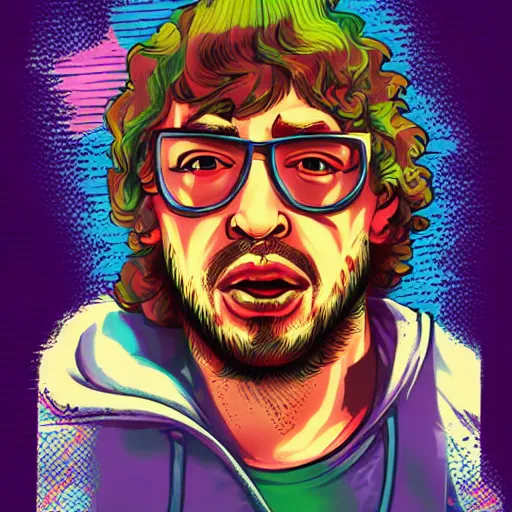 Image similar to sam hyde in hotline miami 2, game box art, high detail, high quality