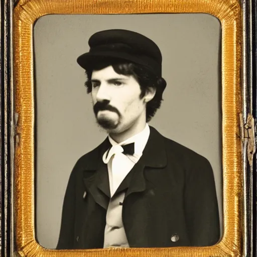 Image similar to close up photo portrait of a 19th male detective in a medical coat by Diane Arbus and Louis Daguerre