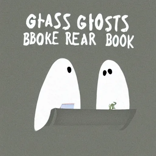 Image similar to ghosts read a book together