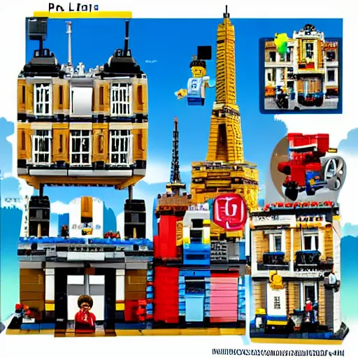 Prompt: paris made with lego