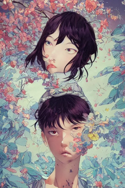 Image similar to beautiful girl, soft light painted by james jean and katsuhiro otomo and erik jones, inspired by evangeleon anime, smooth face feature, intricate oil painting, high detail illustration, sharp high detail, manga and anime 1 9 9 9