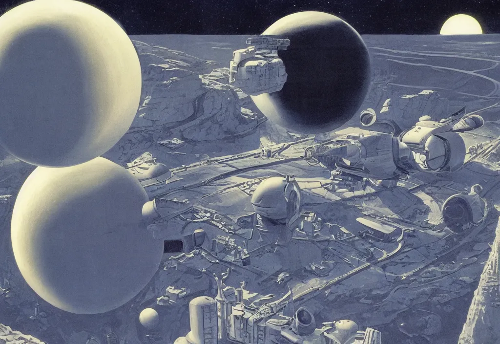 Image similar to Destination Moon, Rick Guidice, Chesley Bonestell, Lucien Rudaux, Rolf Klep, Fred Freeman, George Pal