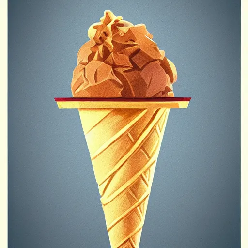 Image similar to Stylised and coloured Lineart of an icecream cone with three scoops of icecream placed on top stacked in a triangle shape, highly detailed, digital pencil painting, artstation, concept art, crisp, sharp focus, illustration, art by artgerm and greg rutkowski and alphonse mucha