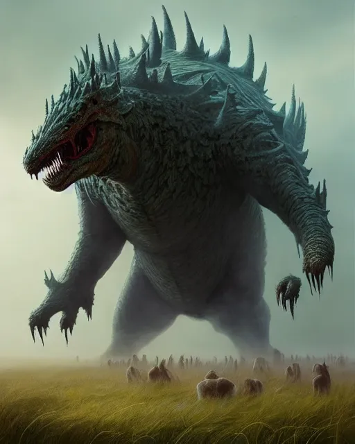 concept art of a massive kaiju creature hybrid, | Stable Diffusion ...