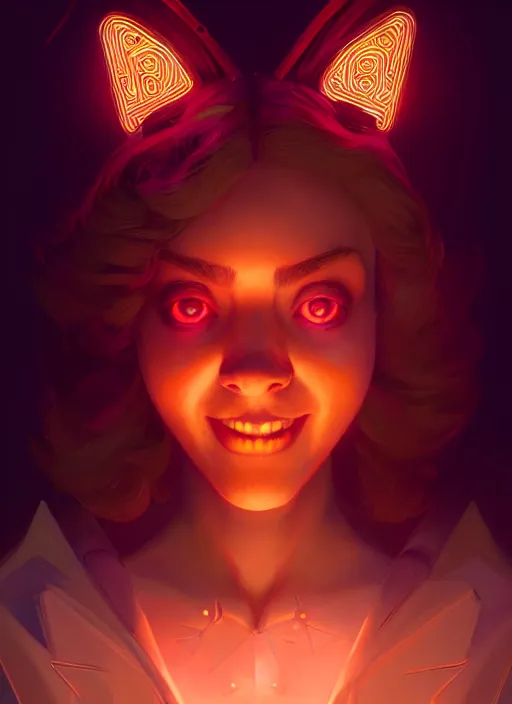 Image similar to portrait of bonnie from fnaf, intricate, elegant, glowing lights, highly detailed, digital painting, artstation, concept art, sharp focus, illustration, art by wlop, mars ravelo and greg rutkowski