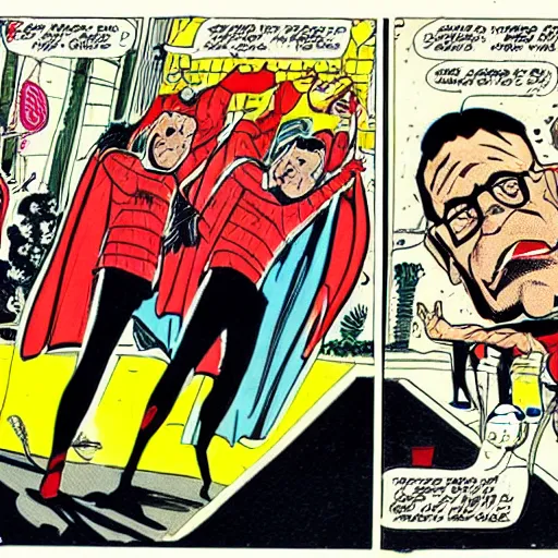 Image similar to comic book art of vojislav seselj