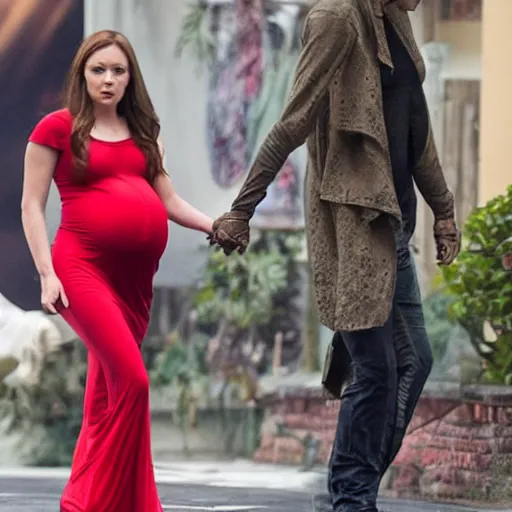 Prompt: Scarlet Witch pregnant