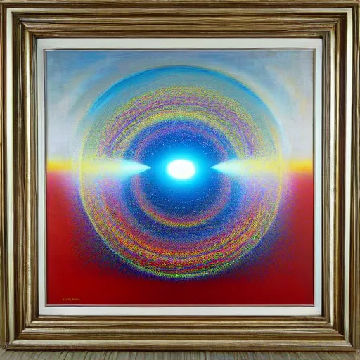 Prompt: abstract art representing momentum, oil painting by john berkey and gabriel dawe, masterwork