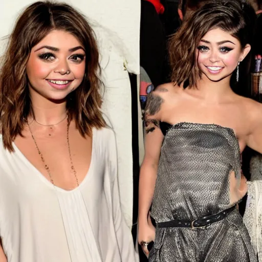 Prompt: sarah hyland with a henna tattoo