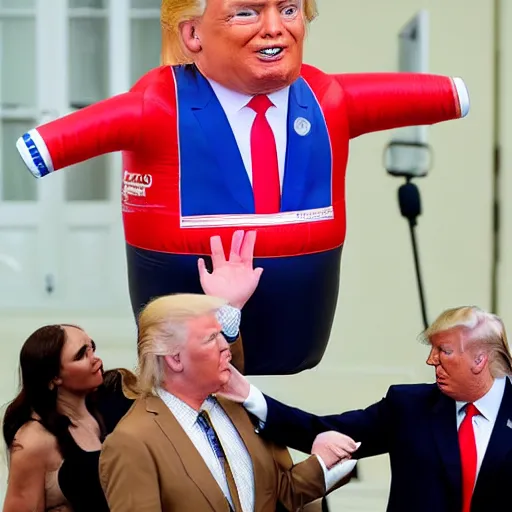 Image similar to donald trump as an inflatable doll!