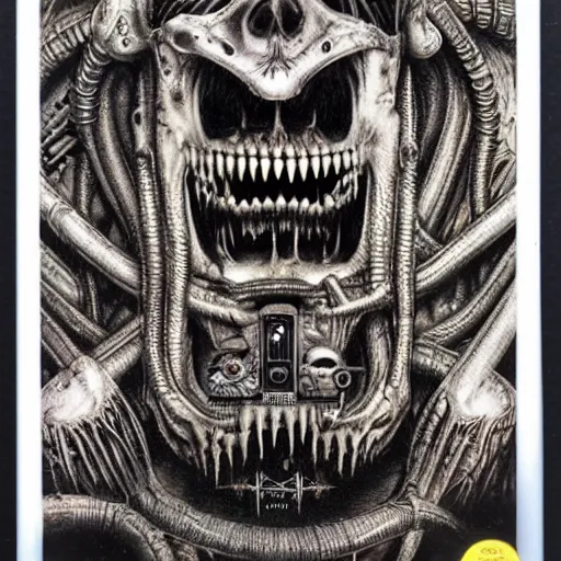 Image similar to Polaroid photo. Hidden. Incomprehensible horror. Otherworldly. Impossible. Terrifying. Unnerving. H R Giger. Joe Fenton. Glenn Fabry. Dan Hilier. Extremely detailed. 4K.