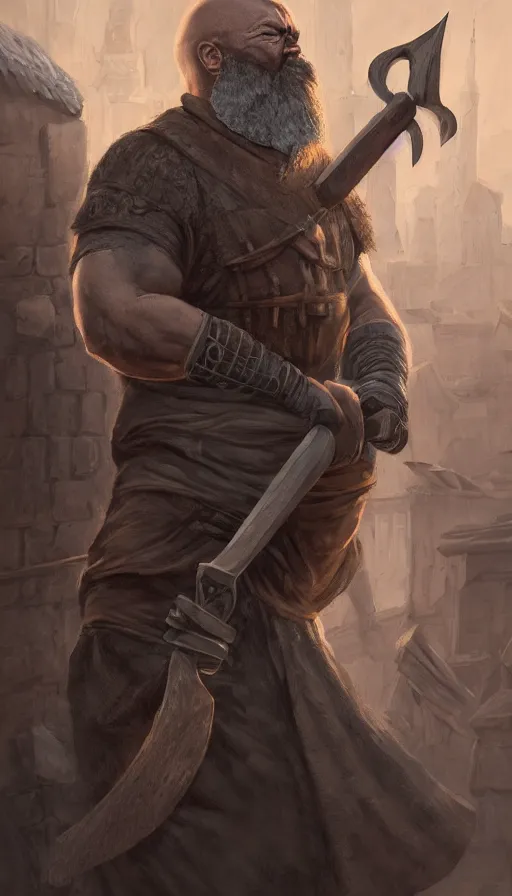 Image similar to the blacksmith, very strong, muscular, big hammer, anvil, beard, fame of thrones, fibonacci,, intricate fashion clothing, insane, intricate, highly detailed, surrealistic, digital painting, artstation, concept art, smooth, sharp focus, illustration, Unreal Engine 5, 8K, art by artgerm and greg rutkowski and alphonse mucha