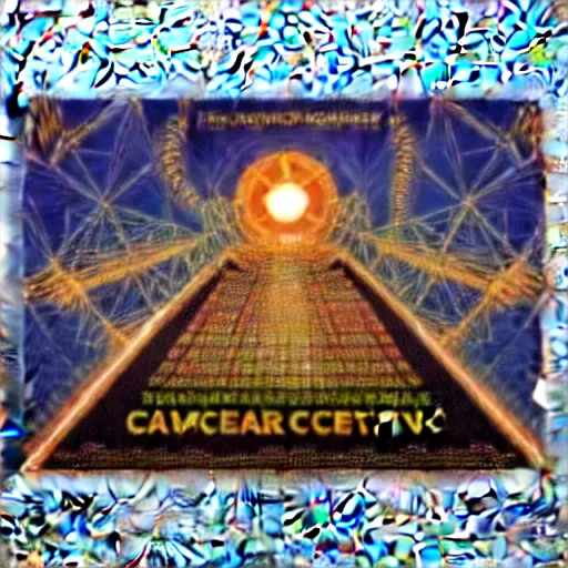 Image similar to calico majesty conquest of radioactive chernobyl power plant psychedelic poster