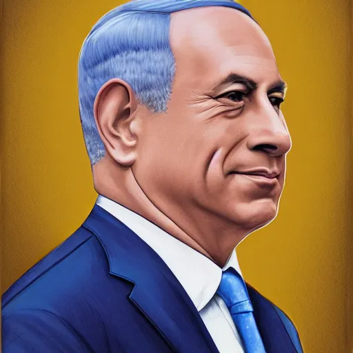 Image similar to benjamin netanyahu portrait, photorealistic, detailed