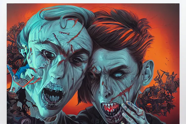 Image similar to night of the living dead, tristan eaton, victo ngai, artgerm, rhads, ross draws