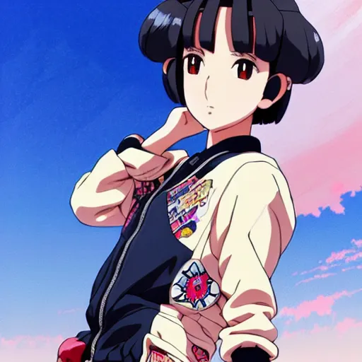 Prompt: a beautiful natalie portman as an anime boy gravure model, wearing oversized mayan bomber jacket and leotard with overalls, bulky poofy bomber jacket with mayan patterns, aztec street fashion, gapmoe yandere grimdark, trending on pixiv fanbox, painted by greg rutkowski makoto shinkai takashi takeuchi studio ghibli, akihiko yoshida