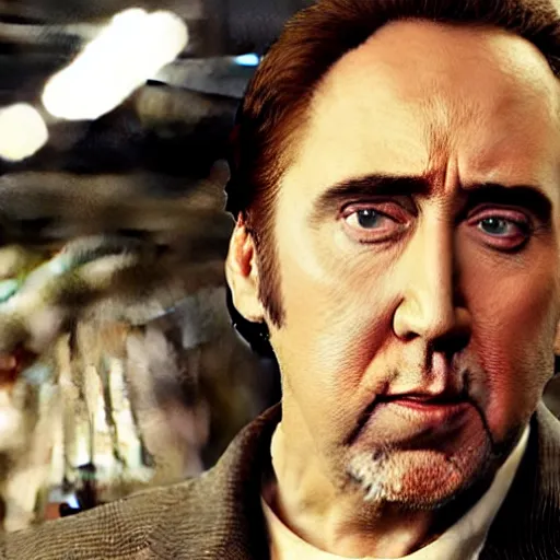 Prompt: nicholas cage starring in russian film directed by alexei balabanov