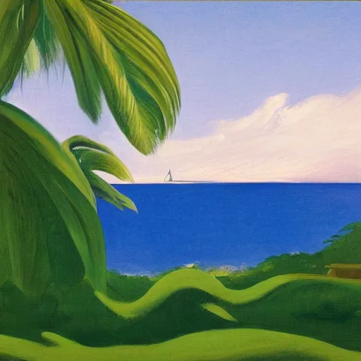 Image similar to painting of Hawaii, 1982, by Edward Hopper