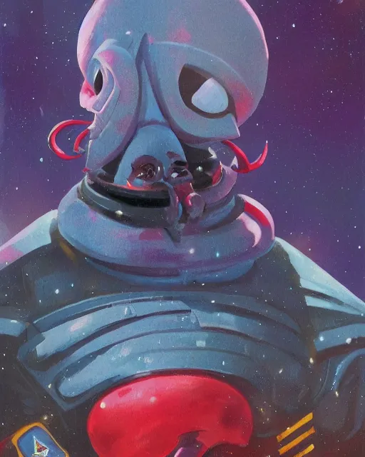 Image similar to Portrait of Zoidberg as a Starfleet officer by Paul Lehr