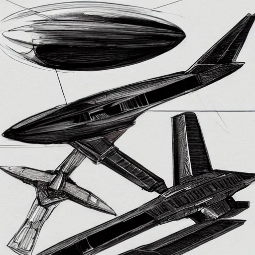 Image similar to sketches of high end spaceship