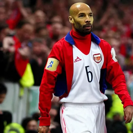 Prompt: Thierry Henry as the King of England