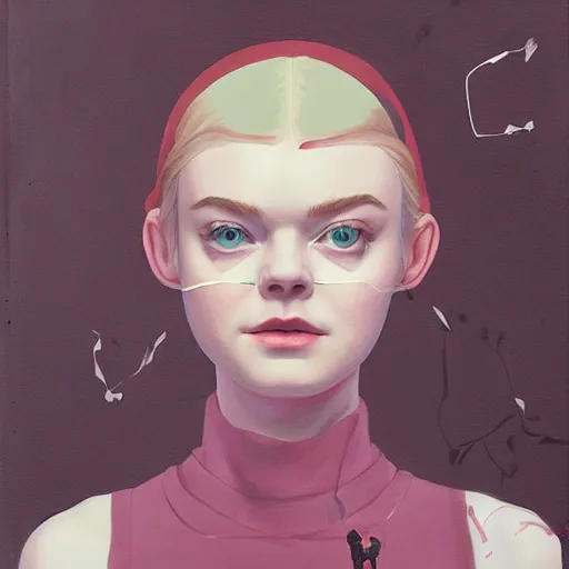 Image similar to Elle Fanning in Prey picture by Sachin Teng, asymmetrical, dark vibes, Realistic Painting , Organic painting, Matte Painting, geometric shapes, hard edges, graffiti, street art:2 by Sachin Teng:4