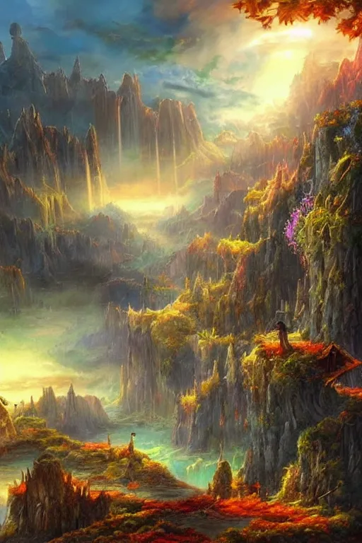 Image similar to fantastic fantasy landscape